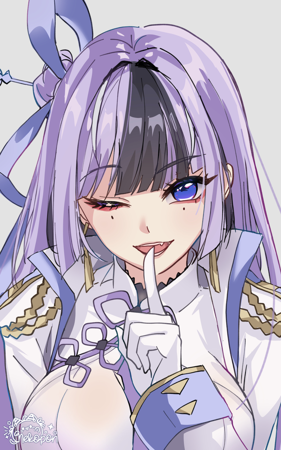 1girl, artist_name, blue_eyes, breasts, chinese_clothes, chinese_hairpin, earrings, epaulettes