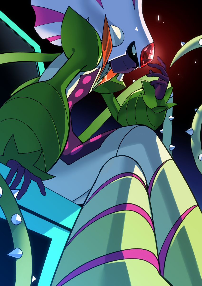 1boy, absurdres, black_background, forehead_jewel, highres, male_focus, mega_man_(series), mega_man_battle_network_(series)