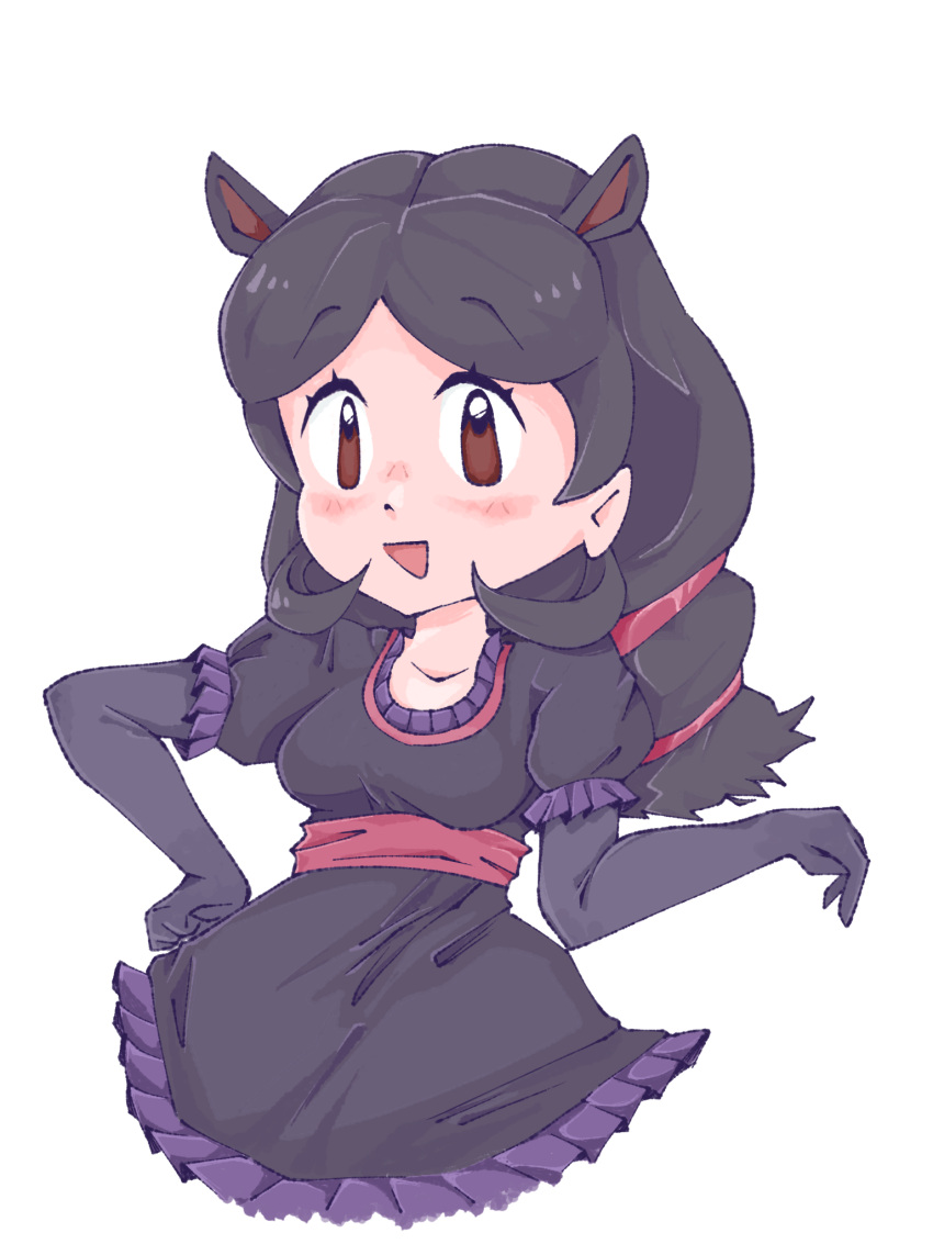 1girl, animal_ears, black_hair, brown_eyes, hippopotamus_ears, hippopotamus_girl, kemono_friends, pygmy_hippopotamus_(kemono_friends)