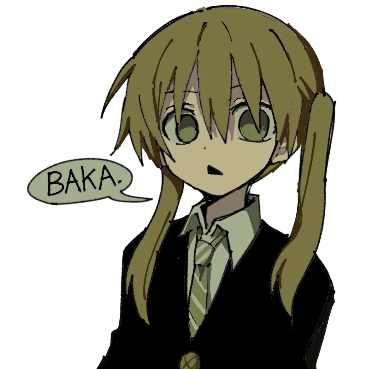1girl, black_jacket, blonde_hair, collared_shirt, diagonal-striped_clothes, diagonal-striped_necktie, green_necktie, highres