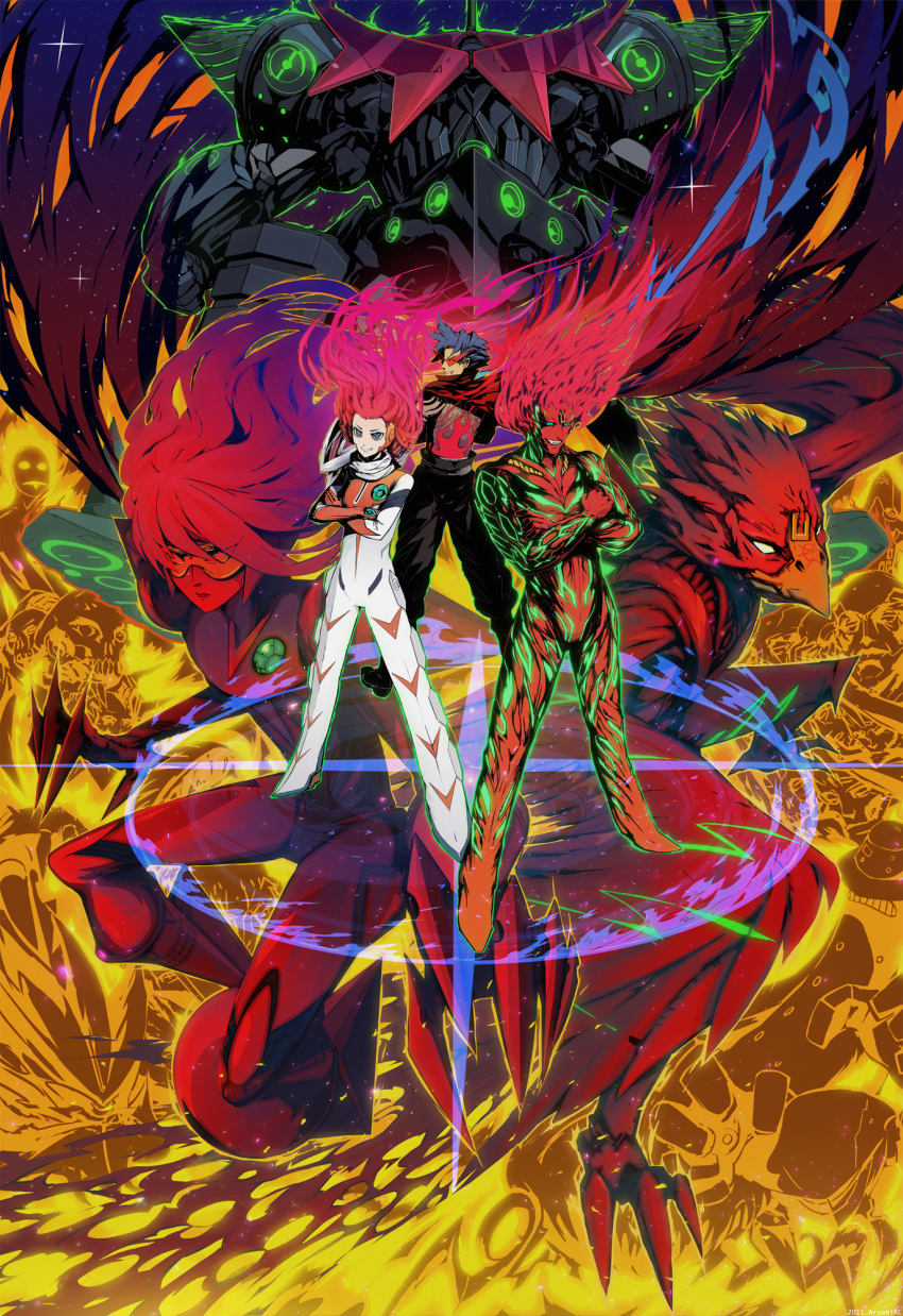 :d, antispiral, arsenixc, atomsk, back-to-back, buster_machine_7, chouginga_gurren-lagann, company_connection