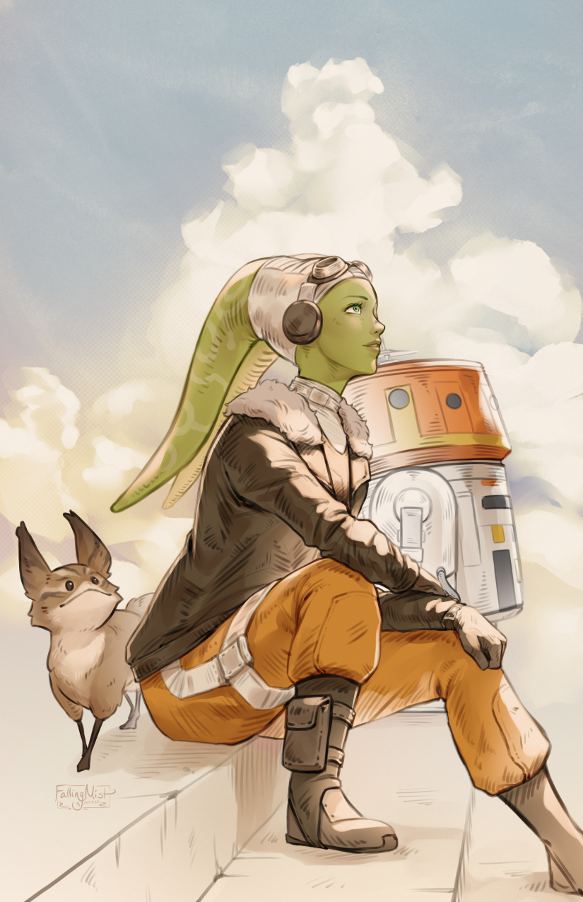 1girl, alien, animal, boots, brown_footwear, brown_jacket, c1-10p_chopper, clouds