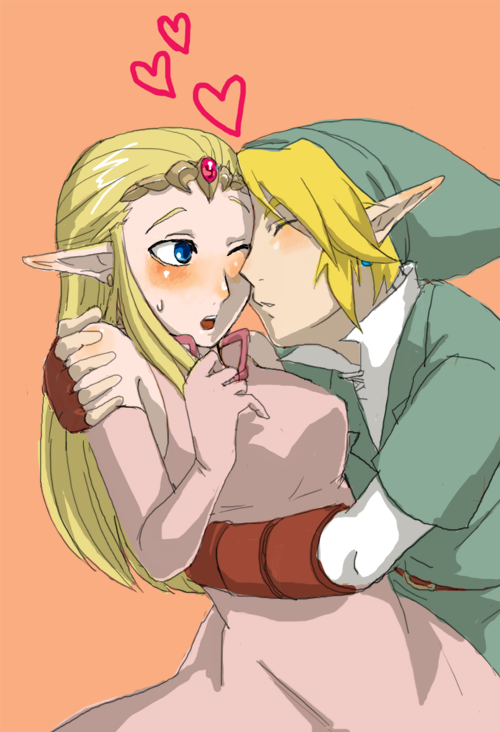 1girl, arm_around_waist, blonde_hair, blue_eyes, blush, couple, earrings, gloves