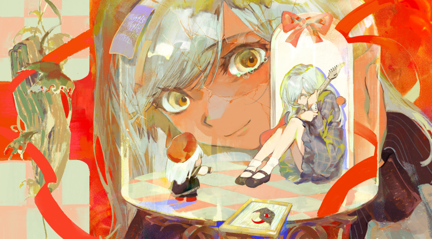 absurdres, bang_dream!, bang_dream!_it's_mygo!!!!!, bell_jar, character_doll, closed_mouth, crying, crying_with_eyes_open