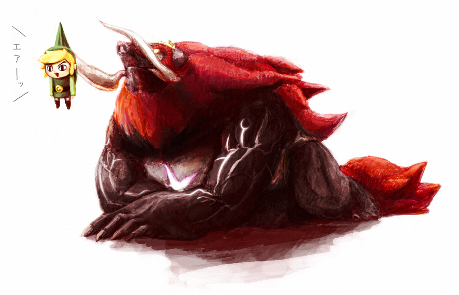 blonde_hair, ganondorf, hat, horn, link, nintendo, the_legend_of_zelda, toon_link