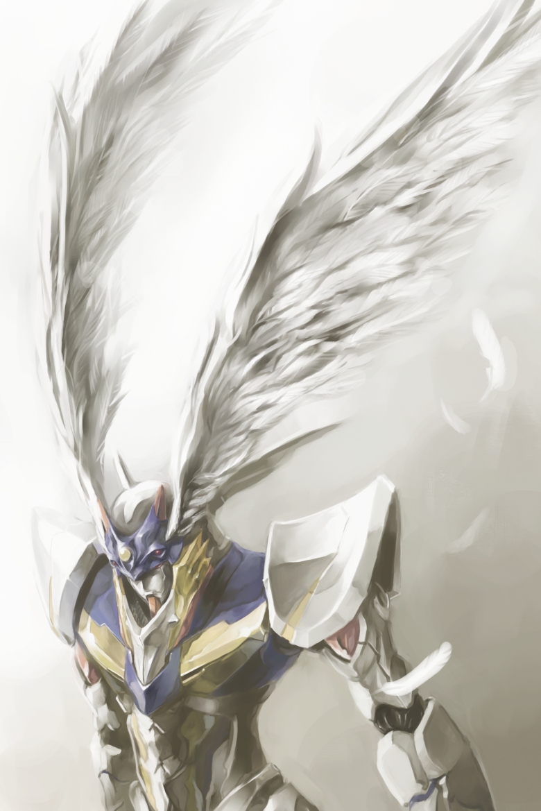 feathers, mecha, rahxephon, rahxephon_(mecha), tori_yuhu