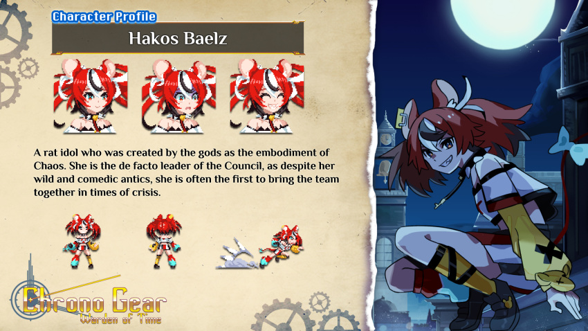 animal_ears, black_hair, blue_eyes, chrono_gear:_warden_of_time, english_commentary, english_text, full_body, hakos_baelz