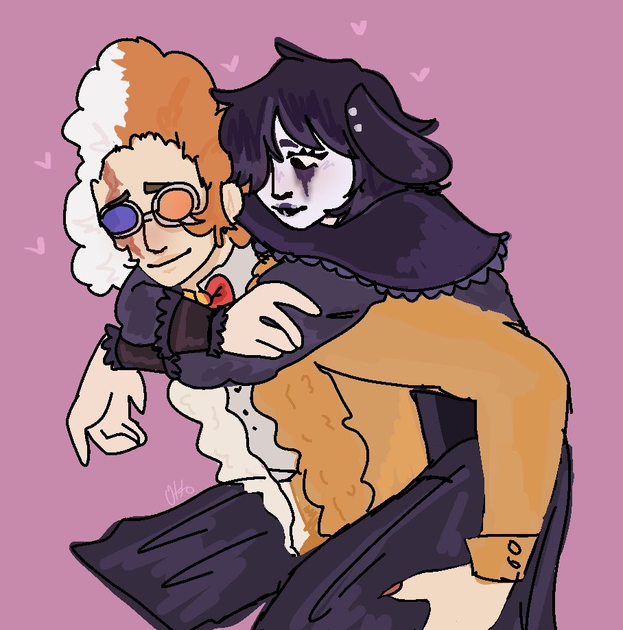 androgynous, axis_tiltedaxie, dark_purple_hair, face_piercings, facepaint, holding, inazuma_(one_piece), lgbt_pride