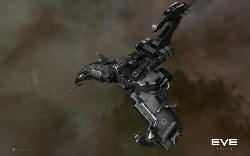 3d, battleship_(eve_online), caldari_state_(eve_online), commentary, company_logo, company_name, copyright_logo, copyright_name