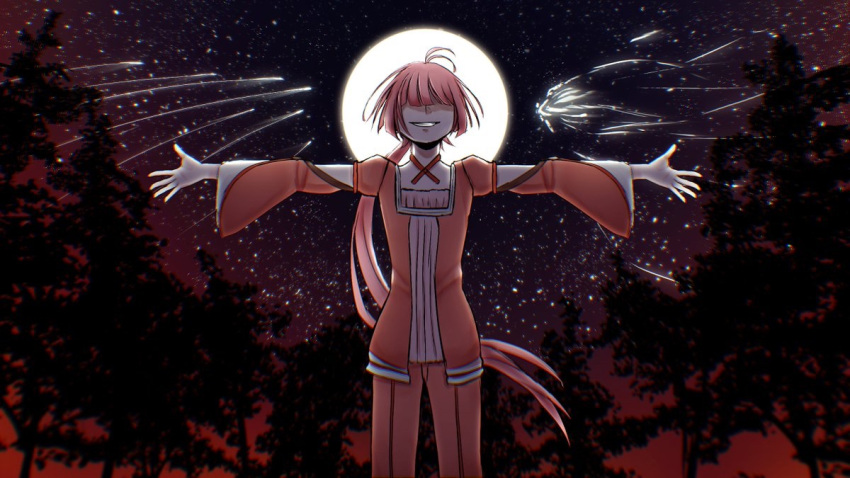 bandwagonnnnn, blunt_bangs, choker, clothing_cutout, dokoka_de_kiita_uta_(vocaloid), evil_grin, evil_smile, evillious_nendaiki