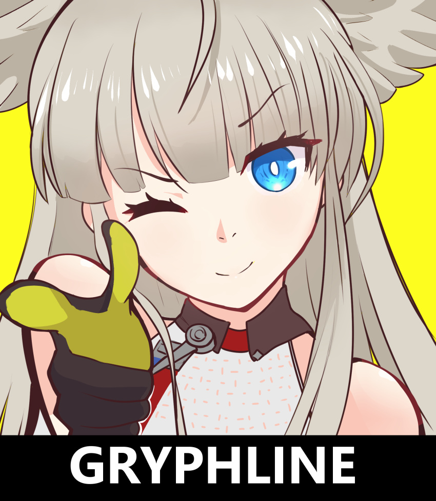 1girl, animal_ears, arknights, arknights:_endfield, bird_ears, blue_eyes, bright_pupils, closed_mouth