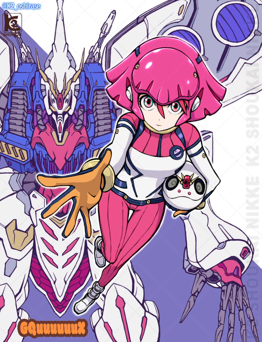 1girl, amate_yuzuriha, aqua_eyes, gloves, gquuuuuux, gundam, gundam_gquuuuuux, haman_karn