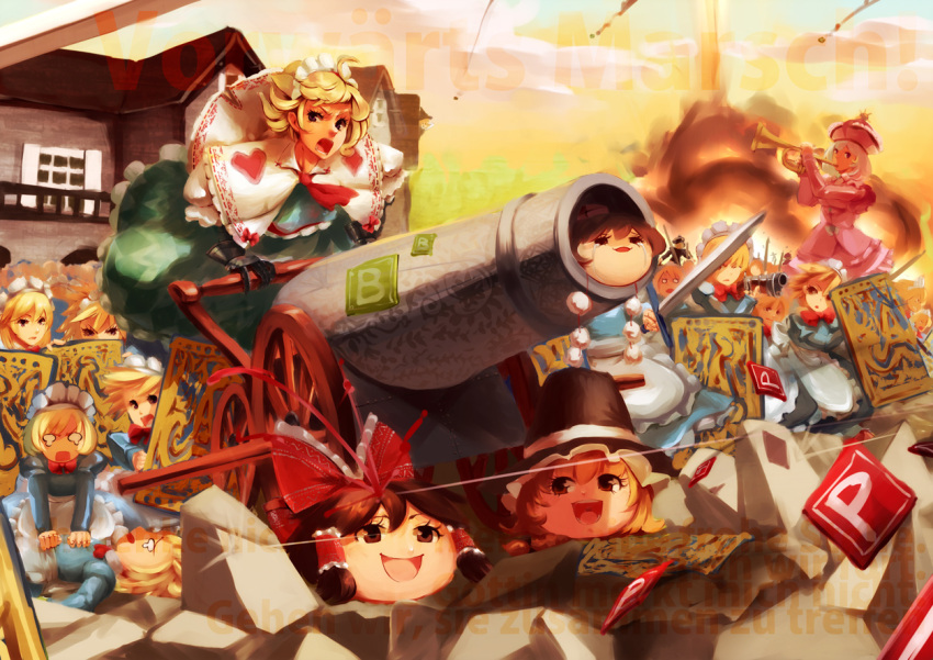 bad_id, battle, blood, cannon, explosion, german, gun, hakurei_reimu