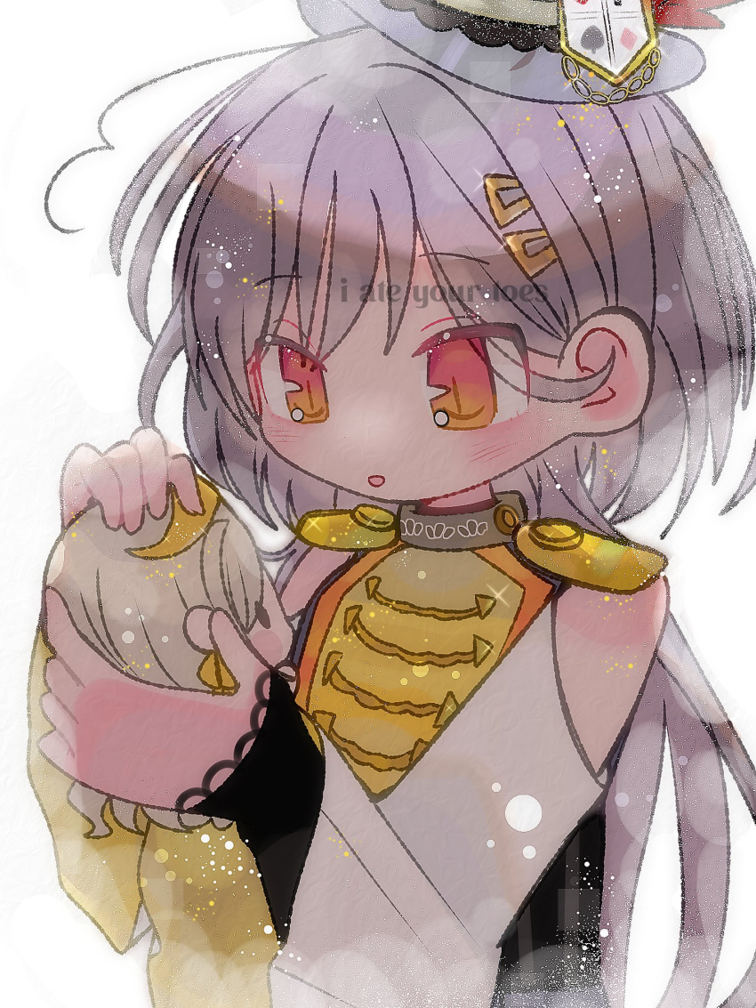 1girl, :d, blush, buttons, ceras_yanagida_lilienfeld, character_doll, clothing_cutout, col_person