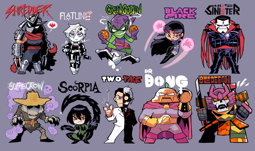 3girls, absurdres, aircraft, armor, batman_(series), black_hair, black_jacket, blackfire