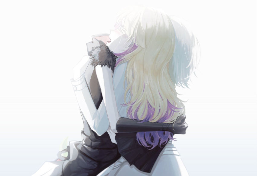 2girls, black_dress, blonde_hair, bodysuit, closed_eyes, cowboy_shot, diabellstar_the_black_witch, diabellze_the_original_sinkeeper