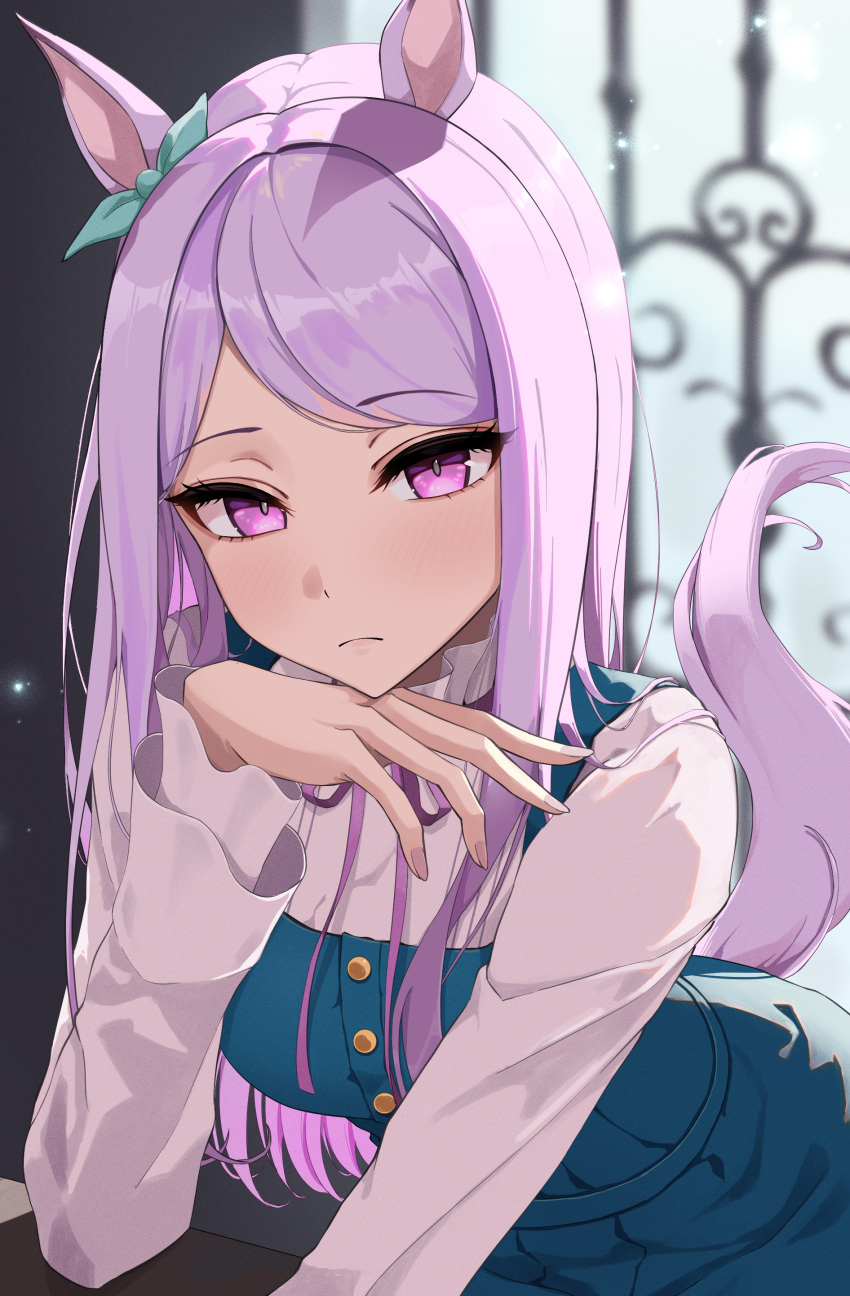 1girl, absurdres, azuki_(azuki_azukki), blurry, blurry_background, breasts, casual, closed_mouth