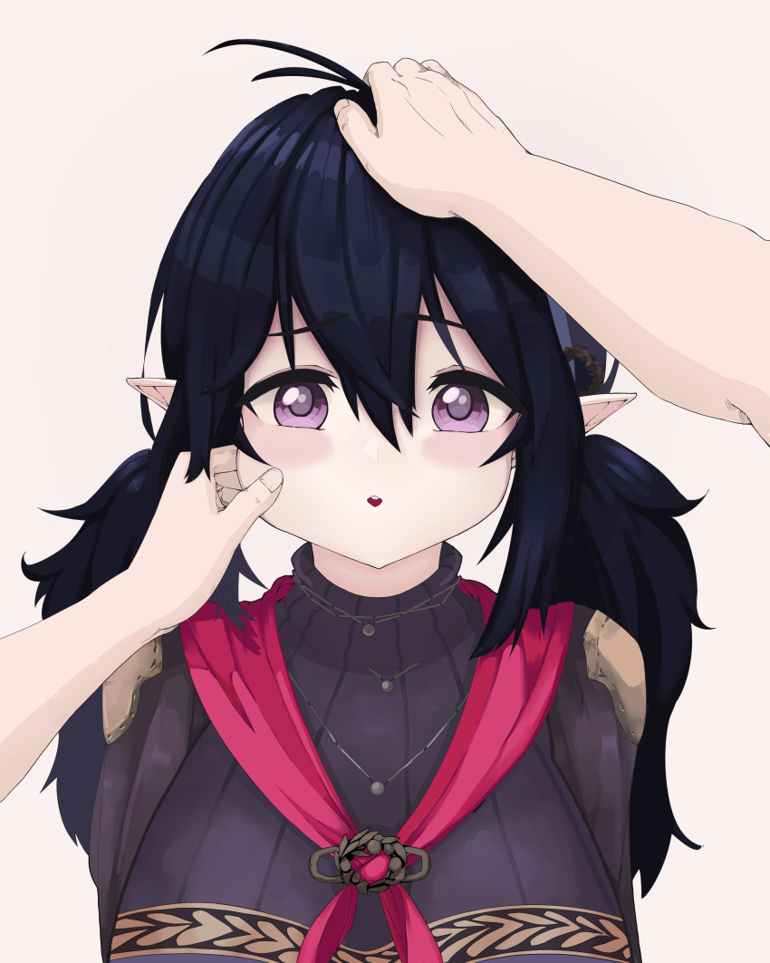 1boy, 1girl, absurdres, antenna_hair, blush_stickers, breasts, brown_dust_(series), brown_dust_2