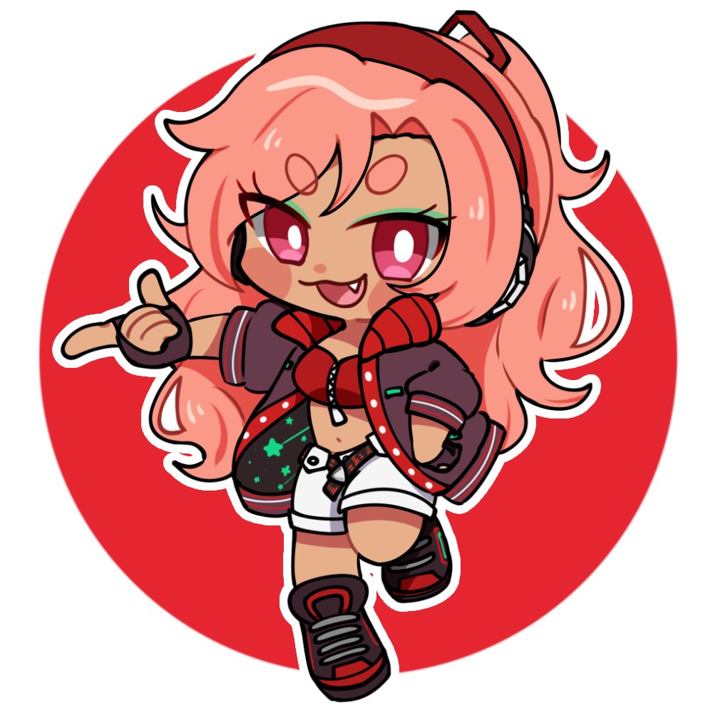 1girl, :3, black_jacket, blush_stickers, breasts, bright_pupils, chibi, chibi_only