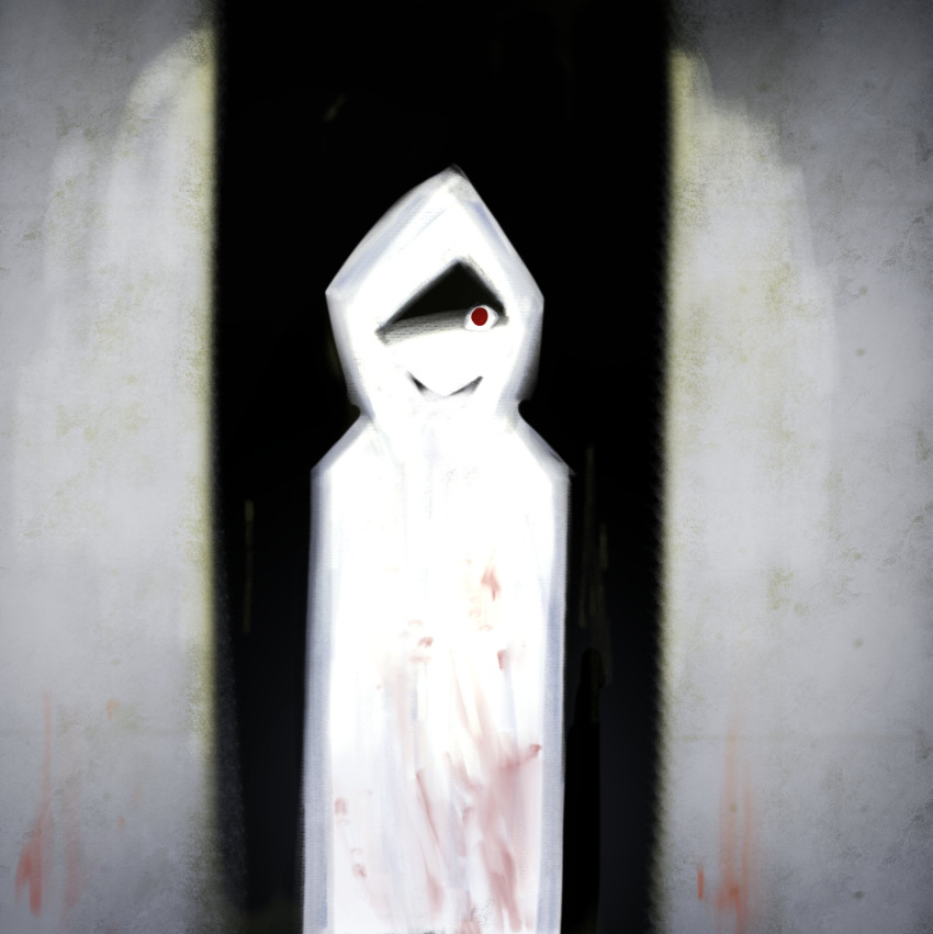 1girl, blood, blood_on_clothes, burnoutmylif3, heroine_(homicipher), highres, homicipher, hood