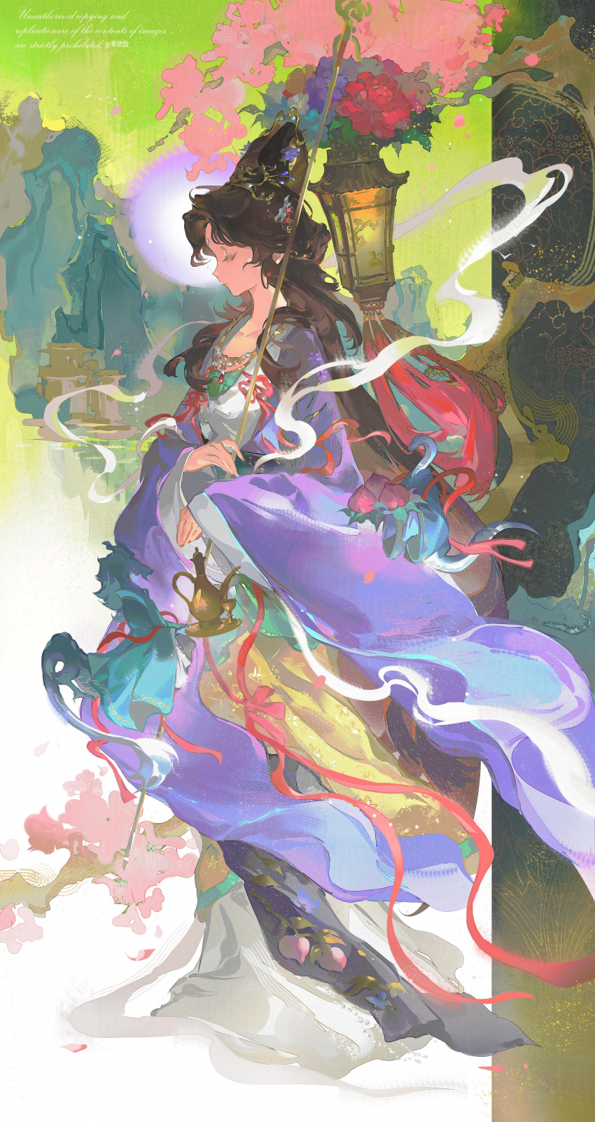 1girl, absurdres, black_hair, chinese_zodiac, closed_eyes, cup, dragon, eastern_dragon
