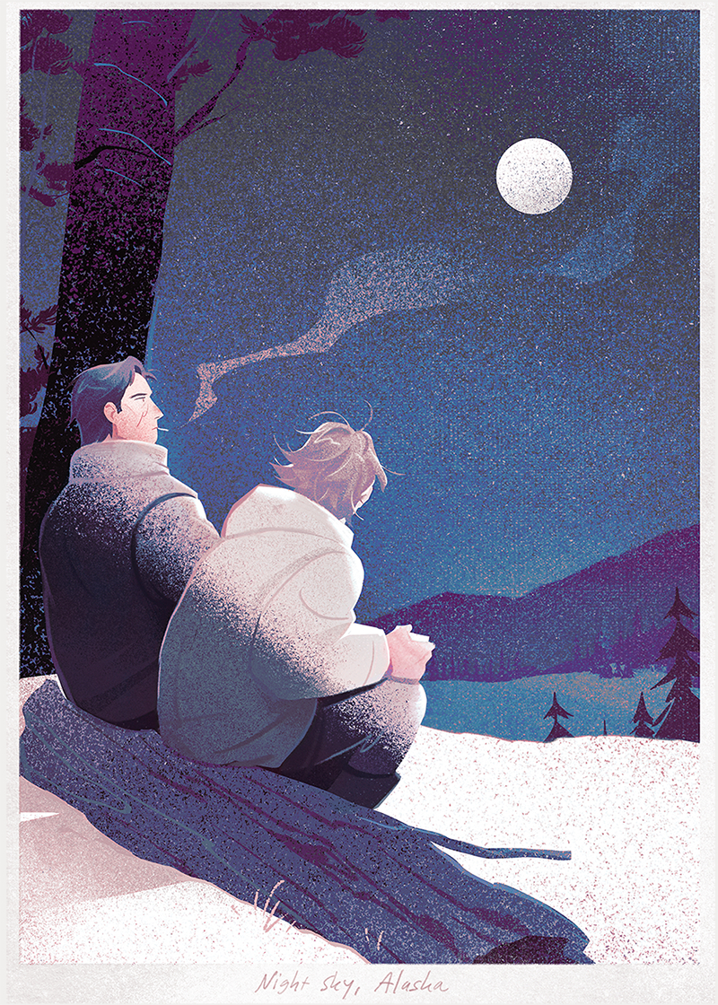 2boys, black_coat, border, chun_(moonlessgown), cigarette, coat, commentary_request, english_commentary