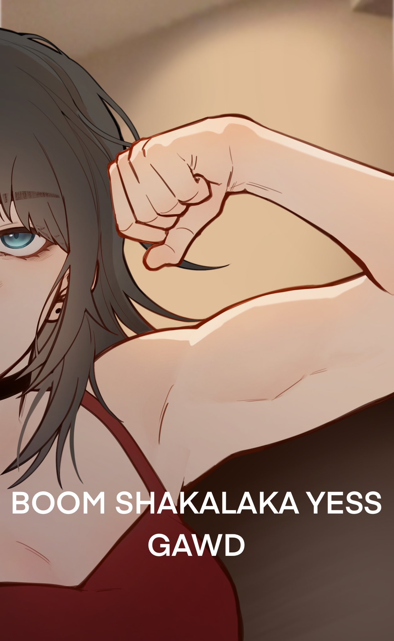 1girl, alirano_z, bang_dream!, bang_dream!_it's_mygo!!!!!, black_choker, black_hair, blue_eyes, camisole