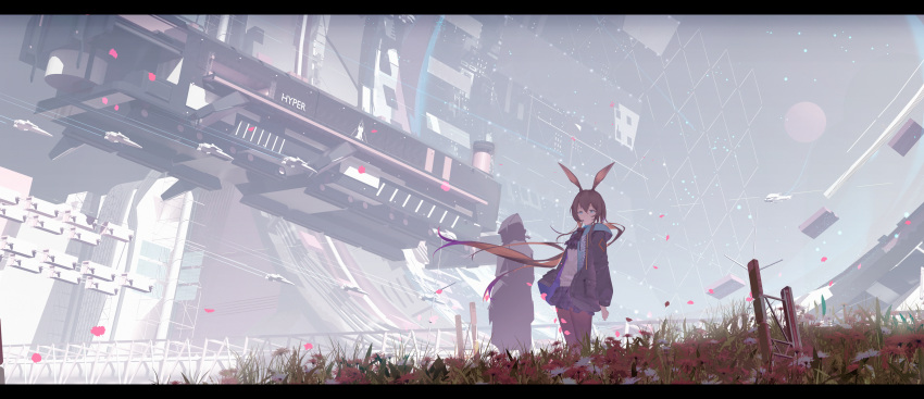 1girl, absurdres, amiya_(arknights), animal_ears, arknights, ascot, black_ascot, black_coat