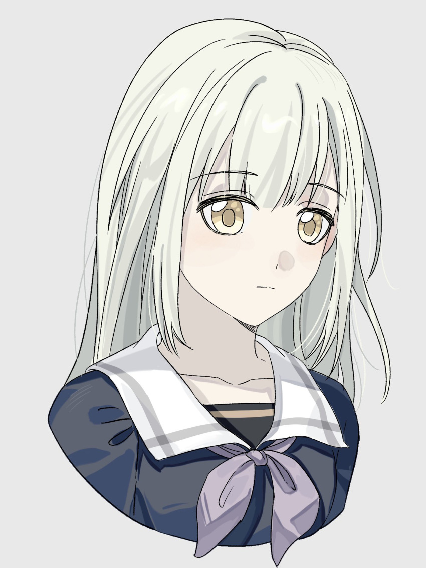1girl, bang_dream!, bang_dream!_it's_mygo!!!!!, blue_shirt, collarbone, commentary, cropped_torso, green_hair