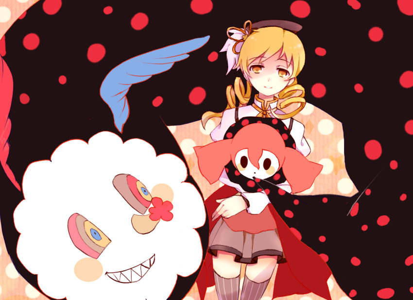 charlotte_(madoka_magica), drill_hair, hat, heiyi, kuroichi_(artist), long_hair, magical_girl, mahou_shoujo_madoka_magica