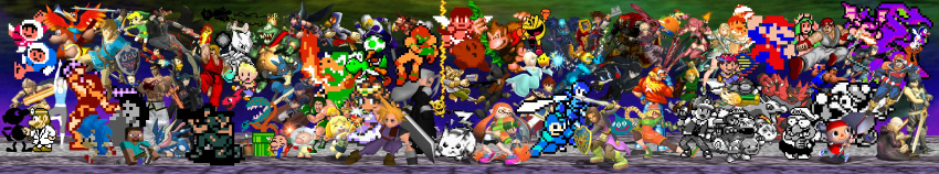 3d, 6+boys, 6+girls, absolutely_everyone, absurdres, animal_crossing, annotation_request, arms_(game)