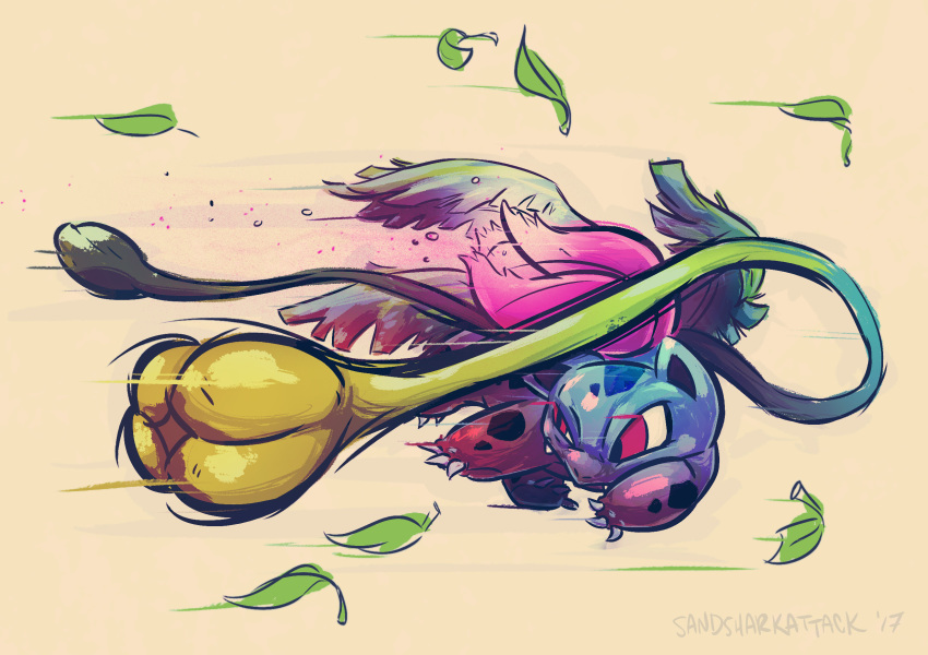 animal_focus, claws, closed_mouth, commentary, english_commentary, full_body, highres, ivysaur
