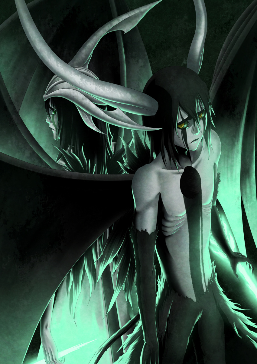 2boys, absurdres, arms_at_sides, back-to-back, bat_wings, black_fur, black_hair, black_lips
