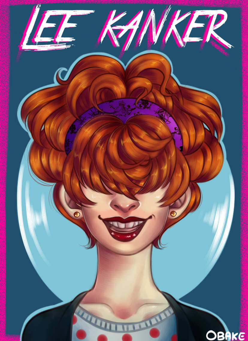 1girl, black_jacket, blue_background, cartoon_network, curly_hair, deviantart, ear_piercing, ed_edd_n_eddy