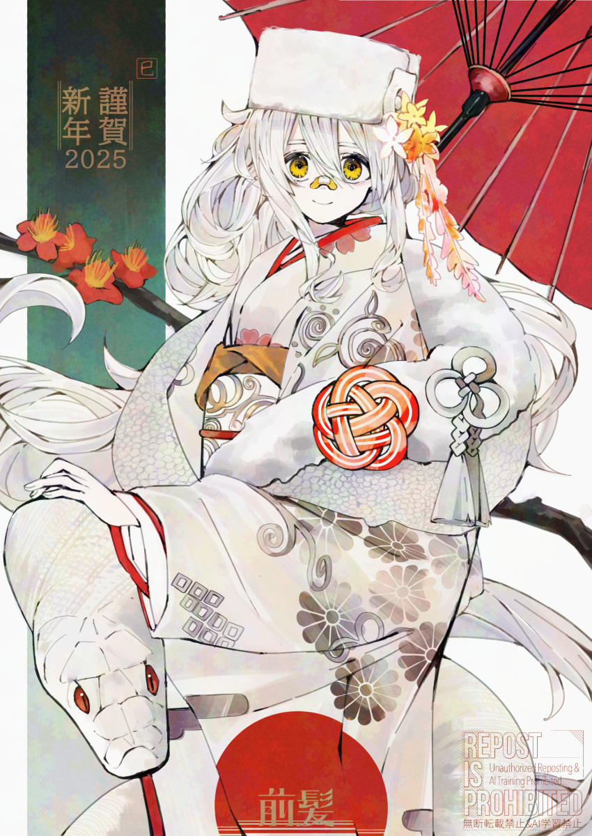 1girl, 2025, bandaid, bandaid_on_face, bandaid_on_nose, chinese_zodiac, closed_mouth, endless_knot