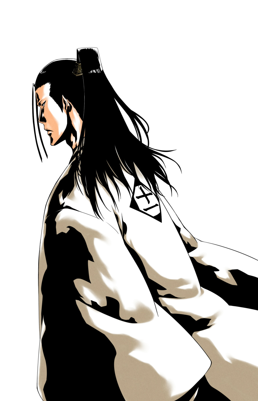 1boy, absurdres, arms_at_sides, azashiro_souya, black_hair, bleach, bleach:_spirits_are_forever_with_you, bleachist