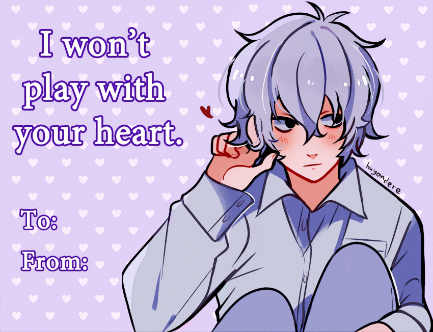 1boy, blush, death_note, heart, heart_background, highres, huyandere, male_focus
