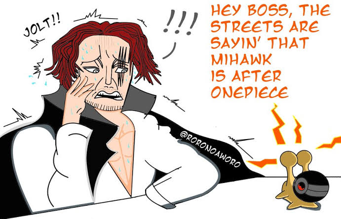 1boy, den_den_mushi, one_piece, roronoaworo, scar_across_eye, scar_on_face, shanks_(one_piece), short_hair