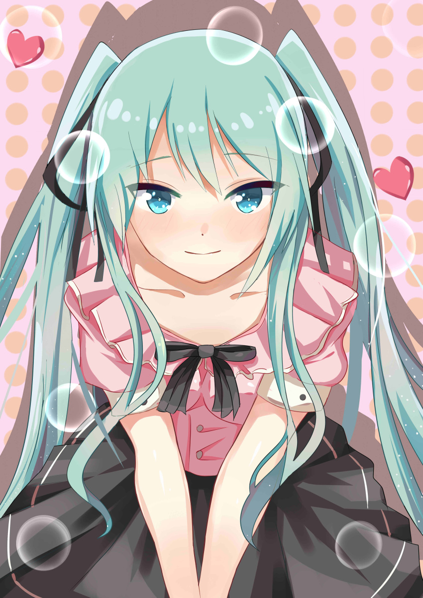 1girl, absurdres, aqua_eyes, black_skirt, closed_mouth, collarbone, commentary, frilled_shirt