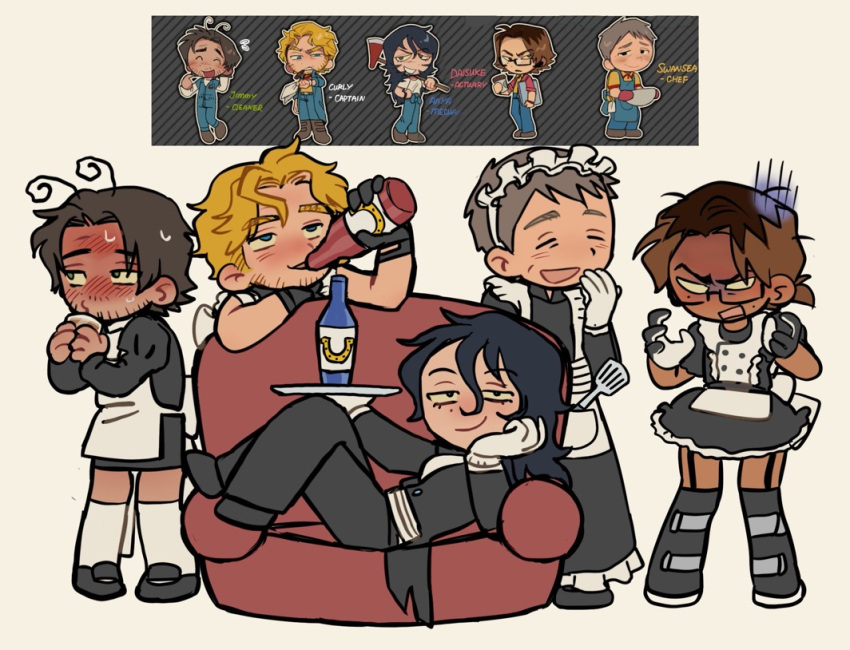 alternative_universe, antenna_hair, antennae, anti-tulpar, anya_(mouthwashing), black_hair, blue_eyes, blush