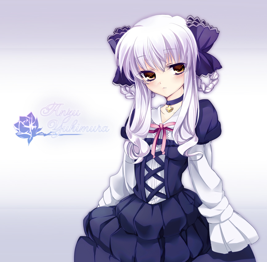 brown_eyes, choker, da_capo_ii, dress, gothic_lolita, lolita_fashion, long_hair, merii