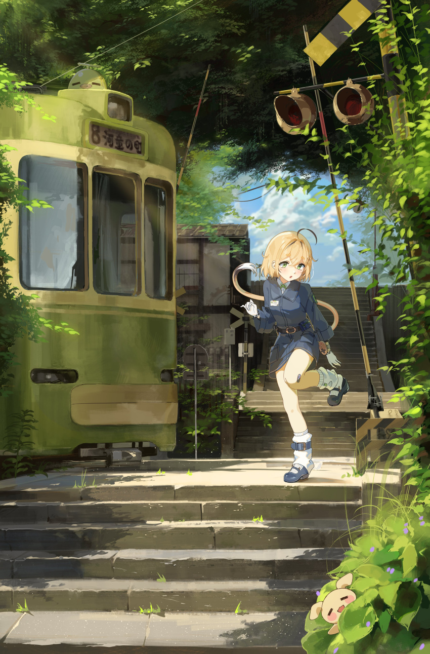 1girl, :o, absurdres, ahoge, bandaid, bandaid_on_knee, bandaid_on_leg, belt