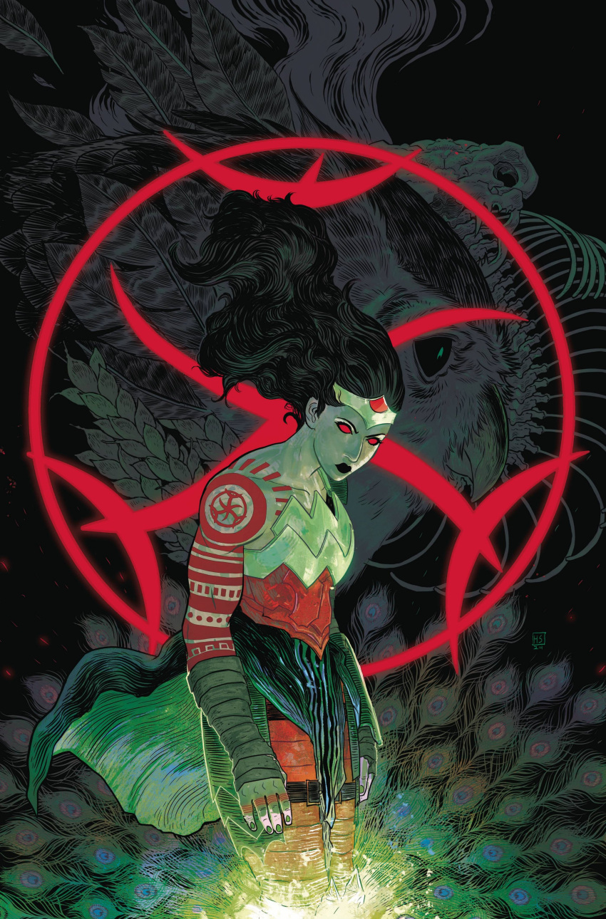 1girl, absolute_wonder_woman, absurdres, arm_tattoo, artist_collaboration, black_hair, comic_cover, dc_comics