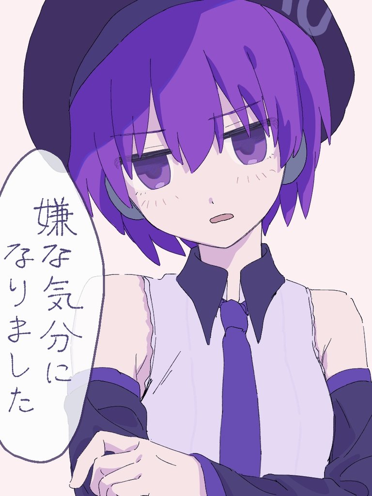 1girl, bare_shoulders, beret, black_hat, black_sleeves, detached_sleeves, flat_chest, hakamada_tama