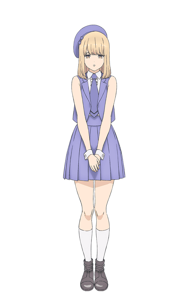 1girl, averting_eyes, bare_arms, bare_shoulders, beret, blonde_hair, boots, bow
