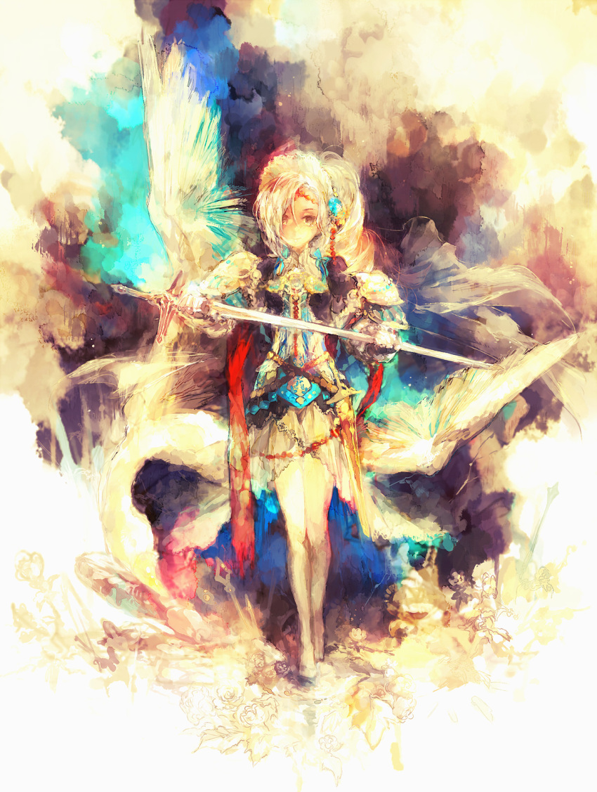 adularia_(personification), celestial_stones, highres, kiwr, original, personification, solo, sword