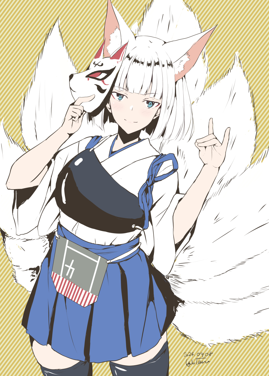 1girl, animal_ears, azur_lane, black_thighhighs, blue_eyes, blush, breasts, cosplay