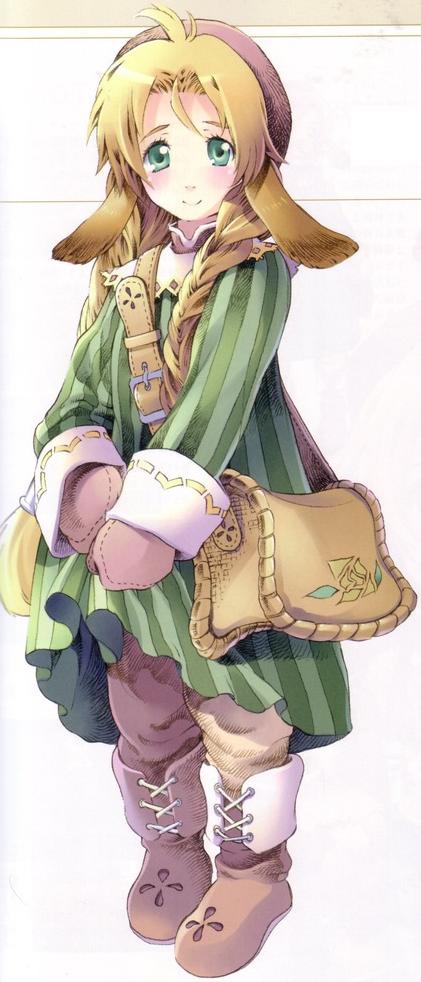 ahoge, bag, belt, blonde_hair, blush, boots, braid, dress