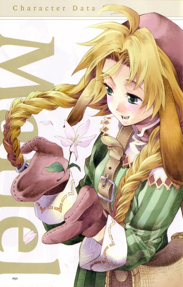 ahoge, animal_ears, bag, belt, blonde_hair, braid, flower, gloves