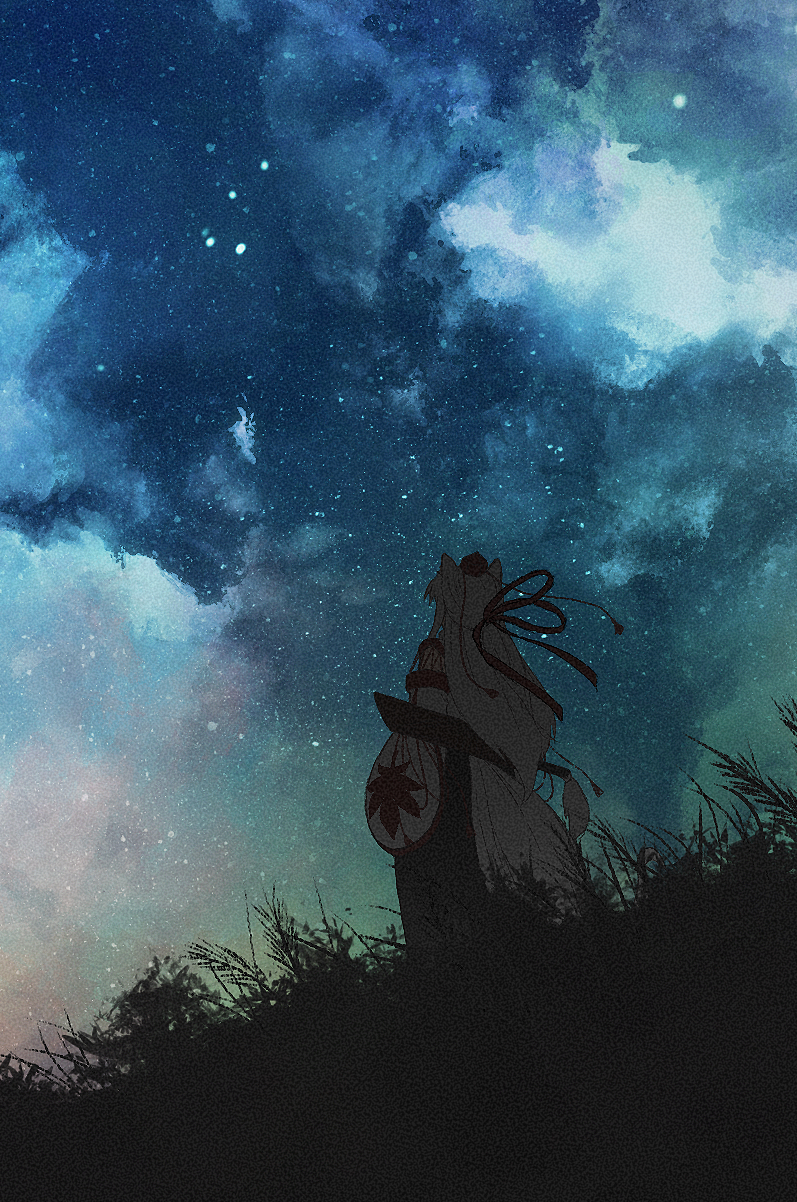 1girl, alternate_hair_length, alternate_hairstyle, animal_ears, clouds, cloudy_sky, commentary, from_below